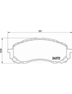 P78015 Juego de pastillas de freno Brembo