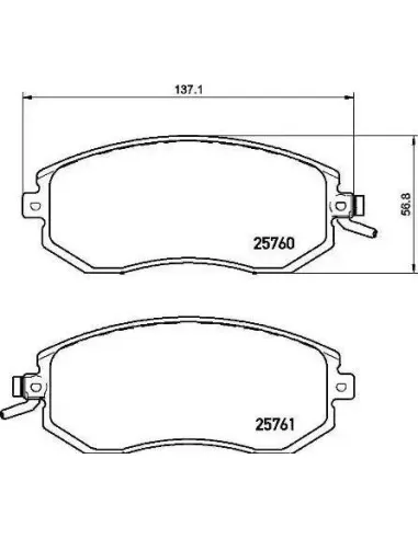 Juego de pastillas de freno Subaru P 78 021