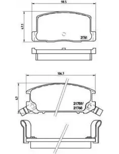 P83019 Juego de pastillas de freno Brembo