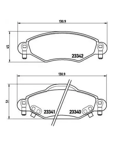 Juego de pastillas de freno Toyota P 83 053