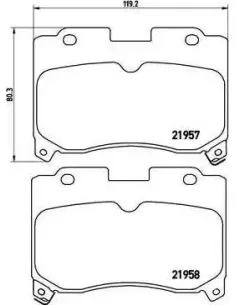 P83090 Juego de pastillas de freno Brembo