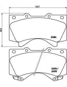 P83107 Juego de pastillas de freno Brembo