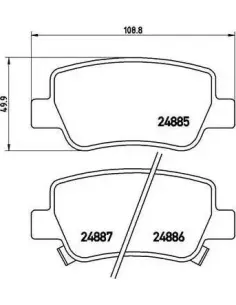 P83112 Juego de pastillas de freno Brembo