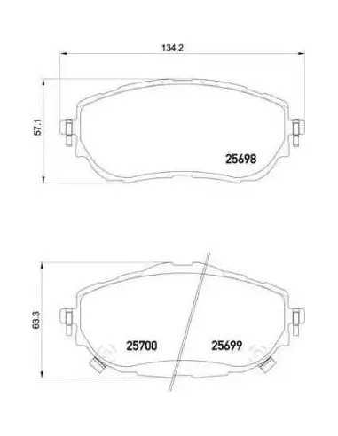 Juego de pastillas de freno Toyota P 83 150