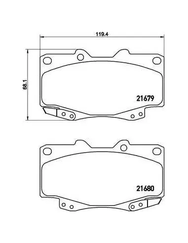 Juego de pastillas de freno Toyota P 83 151