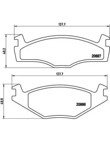 P85005 Juego de pastillas de freno Brembo