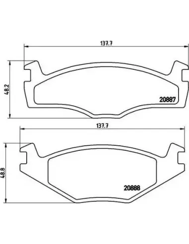 P85012 Juego de pastillas de freno Brembo