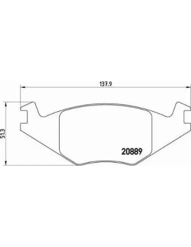 P85019 Juego de pastillas de freno Brembo