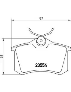 Juego de pastillas de freno traseras Prime Brembo P85020 para Citroën