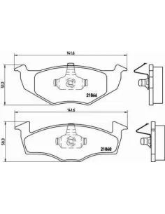 P85031 Juego de pastillas de freno Brembo