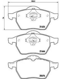 P85036 Juego de pastillas de freno Brembo
