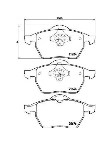 P85036 Juego de pastillas de freno Brembo