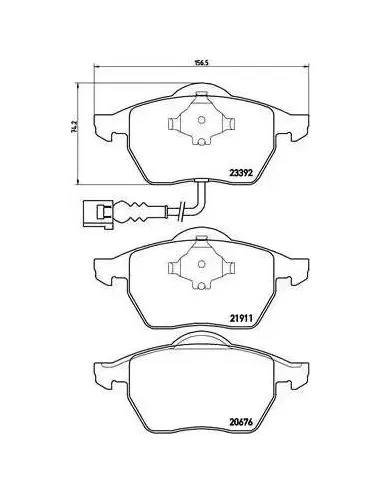 Juego de pastillas de freno Brembo P 85 045