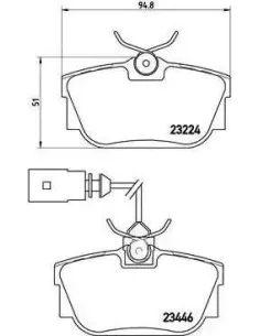 P85046 Juego de pastillas de freno Brembo