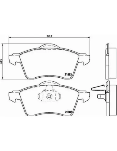 P85047 Juego de pastillas de freno Brembo