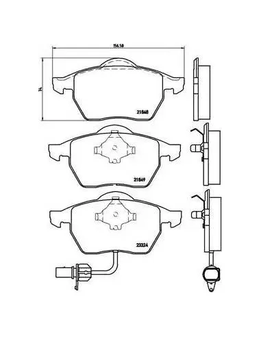 P85060 Juego de pastillas de freno Brembo