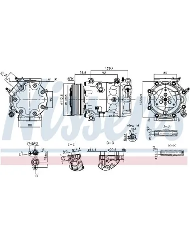 Compresor Aire acondicionado Peugeot Opel 9819711380