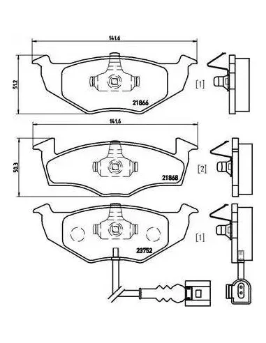 Juego de pastillas de freno Brembo P 85 071