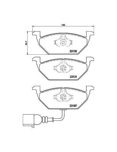 Brembo P 85 072 - Juego de pastillas de freno Golf V