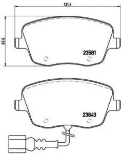P85077 Juego de pastillas de freno Brembo