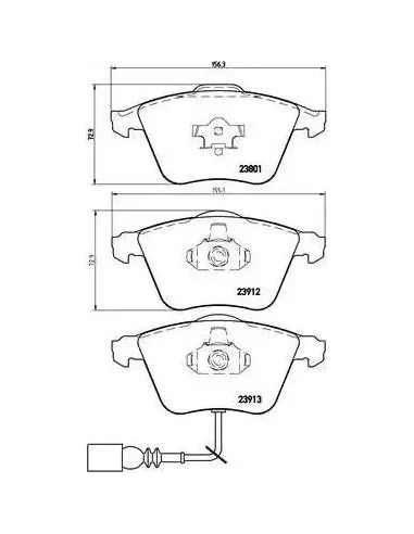 Juego de pastillas de freno Brembo P 85 079