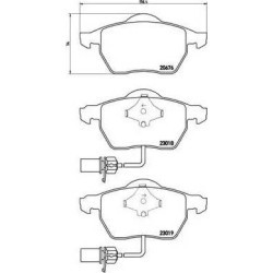 Juego de pastillas de freno delanteras Brembo P85085 para Audi A4 /