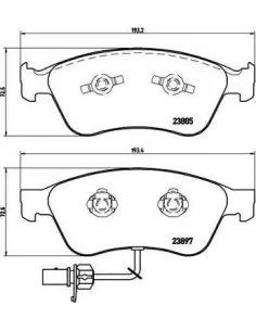 P85087 Juego de pastillas de freno Brembo