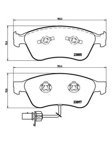 P85087 Juego de pastillas de freno Brembo