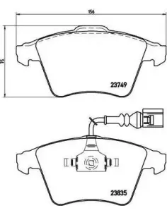 P85090 Juego de pastillas de freno Brembo