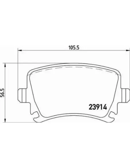 Brembo P 85 095 - Juego de pastillas de freno Golf V