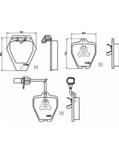 P85096 Juego de pastillas de freno Brembo