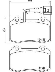 P85104 Juego de pastillas de freno Brembo