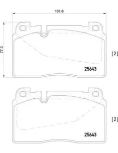 P85123 Juego de pastillas de freno Brembo