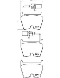 P85132 Juego de pastillas de freno Brembo