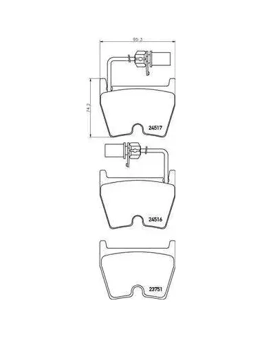 Juego de pastillas de freno Brembo P 85 132