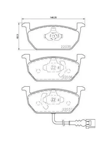 P85137 Juego de pastillas de freno Brembo