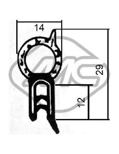 PERFIL CONTORNO MALETERO UNIVERSAL MALETERO UNIVERSAL | RECAMBIOS COLMENAR