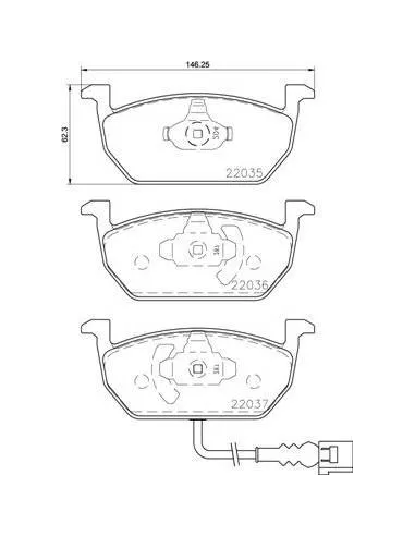 P85137X Juego de pastillas de freno Brembo