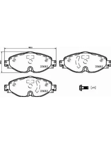 P85147 Juego de pastillas de freno Brembo