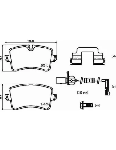 P85150 Juego de pastillas de freno Brembo