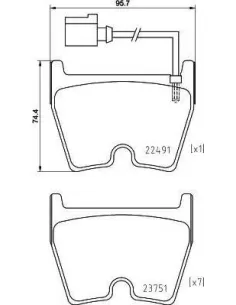 P85152 Juego de pastillas de freno Brembo