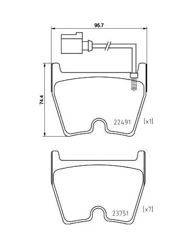 P85152 Juego de pastillas de freno Brembo