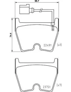 P85152X Juego de pastillas de freno Brembo