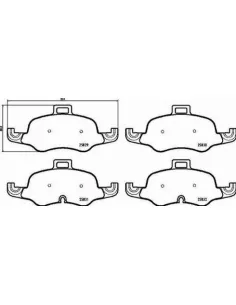 P85160X Juego de pastillas de freno Brembo