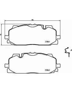 P85165 Juego de pastillas de freno Brembo