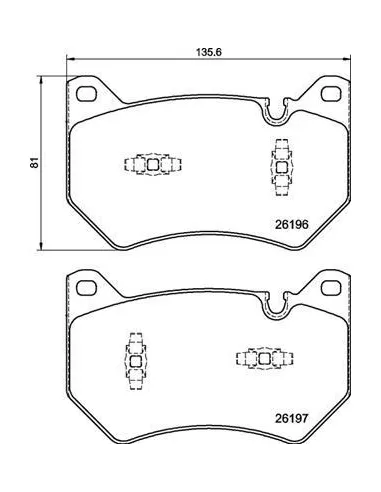 P85181 Juego de pastillas de freno Brembo