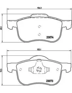 P86016 Juego de pastillas de freno Brembo