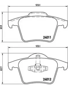 P86019 Juego de pastillas de freno Brembo