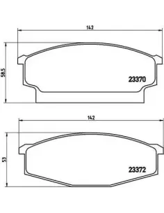 PB1001 Juego de pastillas de freno Brembo