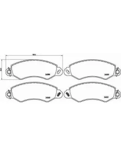 PB1002 Juego de pastillas de freno Brembo
